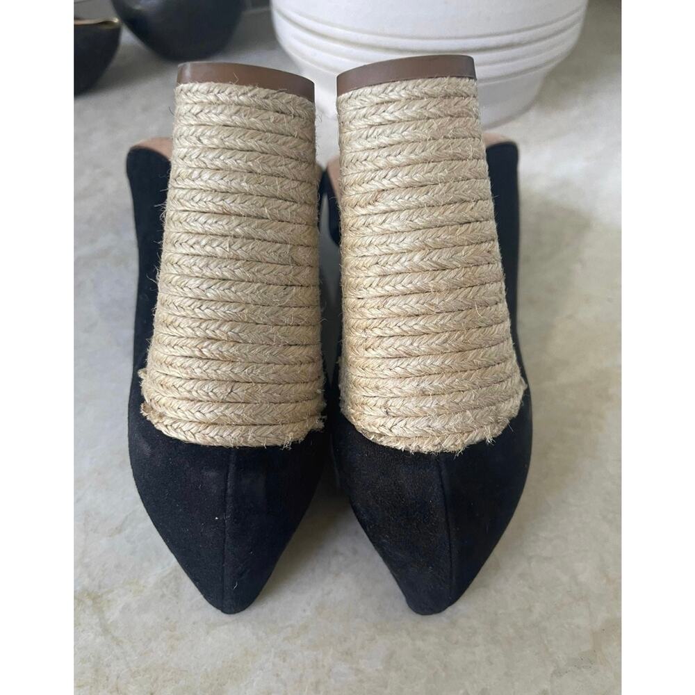 Vince Heels black suede juted round heel sz 7 NEW - Picture 6 of 10